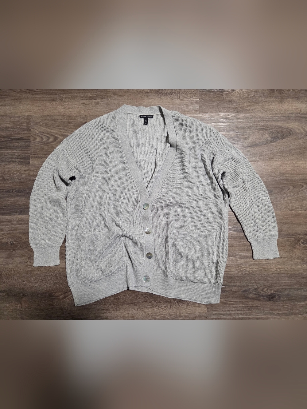 Eileen Fisher Boyfriend Cardigan | Mother Of Pearl Buttons